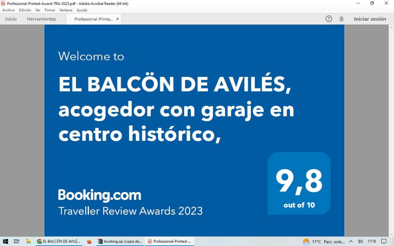 EL BALCÖN DE AVILÉS, acogedor con garaje en centro histórico, Extérieur photo